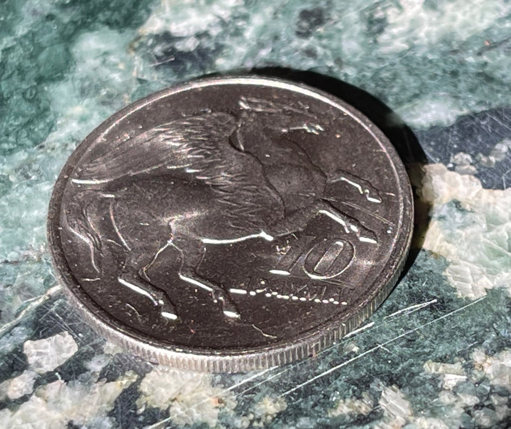 Pegasus & Phoenix 10 Drachmai Greece Coin Money Authentic for Jewelry and Craft Making