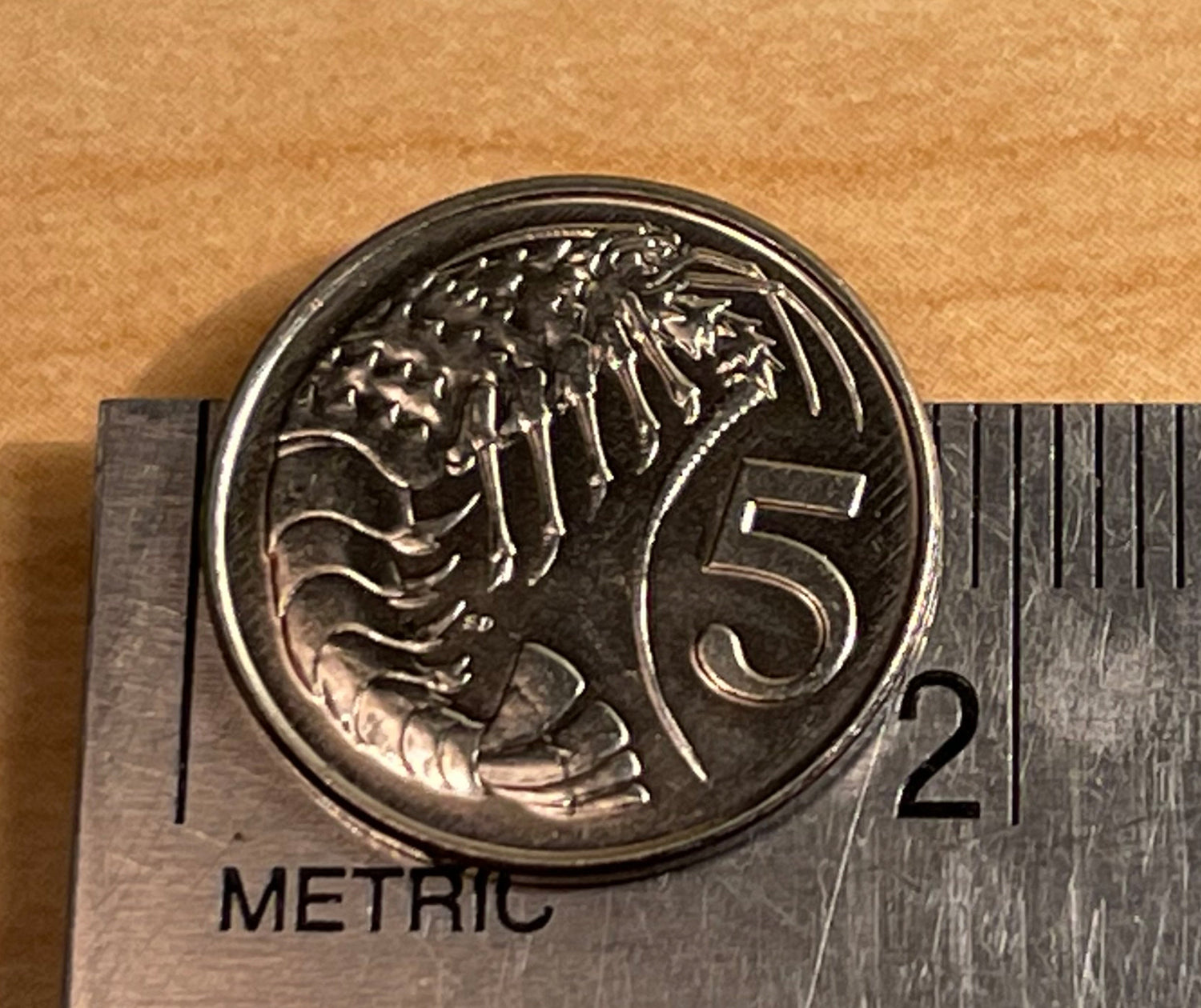 Crayfish Cayman Islands Authentic Coin Money Cent for Jewelry and Craft Making