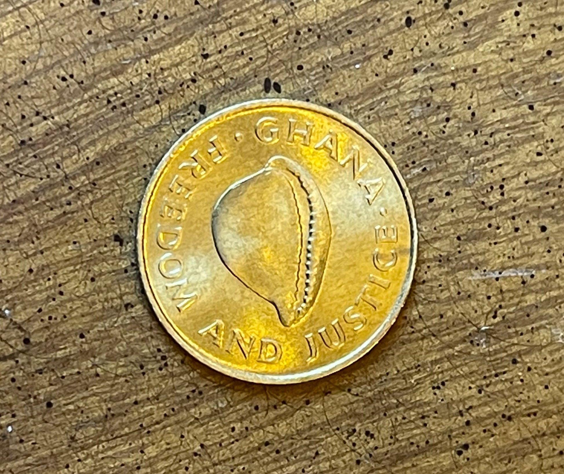 Cowry Shell Freedom & Justice Ghana Authentic Coin Money Cedi for Jewelry and Craft Making