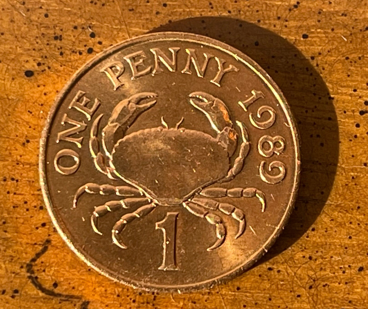 Crab Guernsey Islands Authentic Penny for Jewelry and Craft Making
