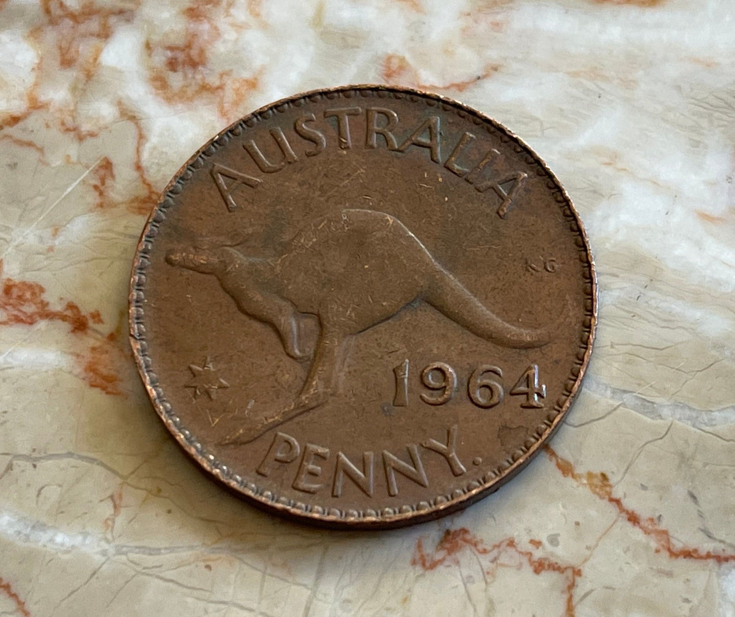 Kangaroo & Queen Australian Penny Authentic Coin Money for Jewelry and Craft Making 1956 1957 1958 1960 1962 1964
