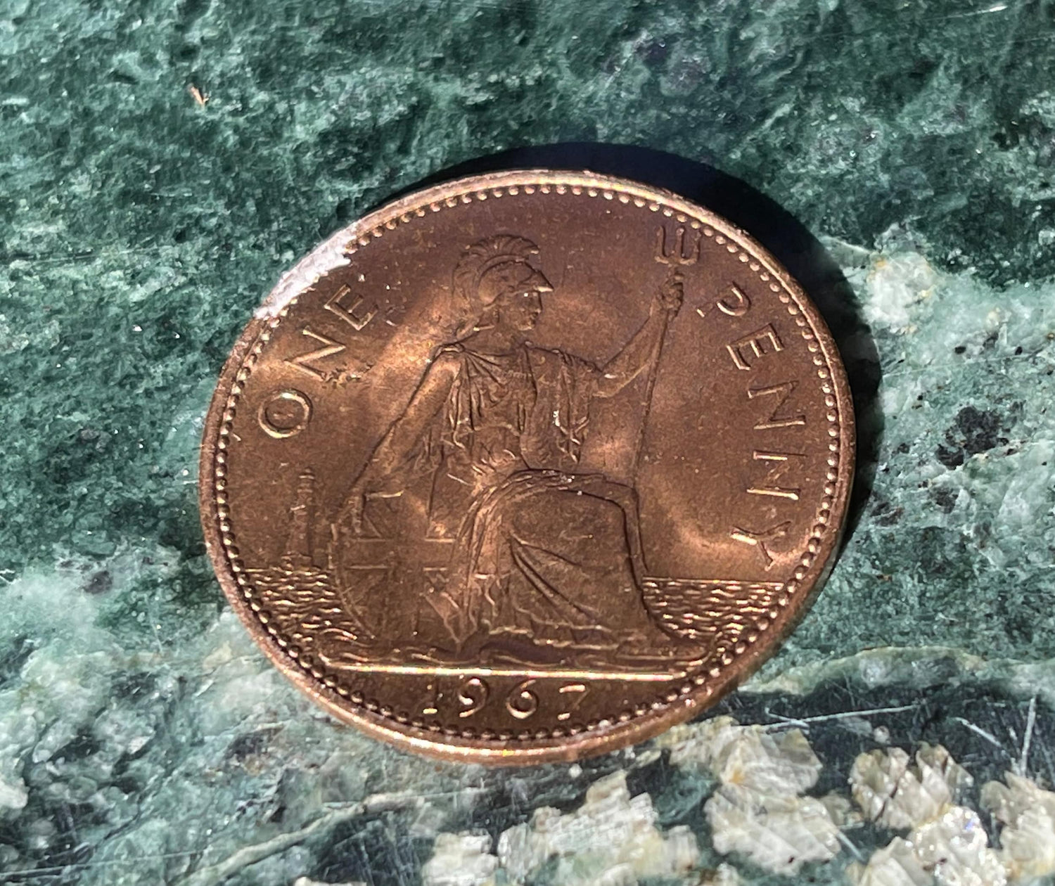 Queen Elizabeth II & Britannia Great Britain 1 Penny Authentic Coin Money for Jewelry and Craft Making