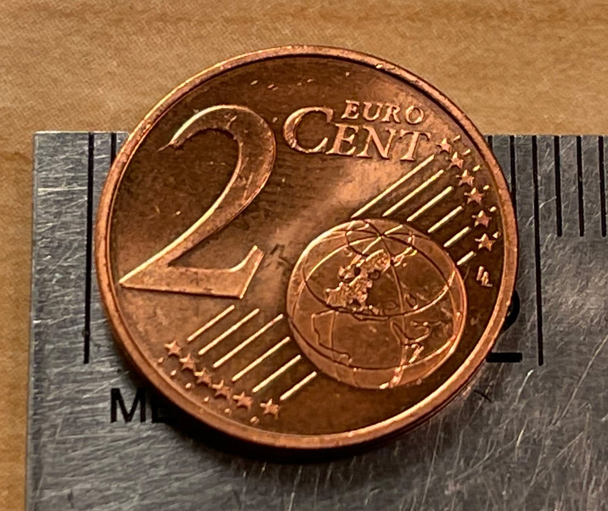 Edelweiss Austria 2 Euro Cent Authentic Coin Money for Jewelry and Craft Making