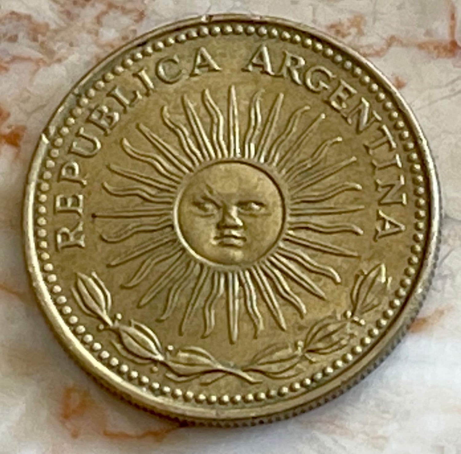 Sun of May Argentina Authentic Peso Coin Money for Jewelry and Craft Making 1974 1975 1976