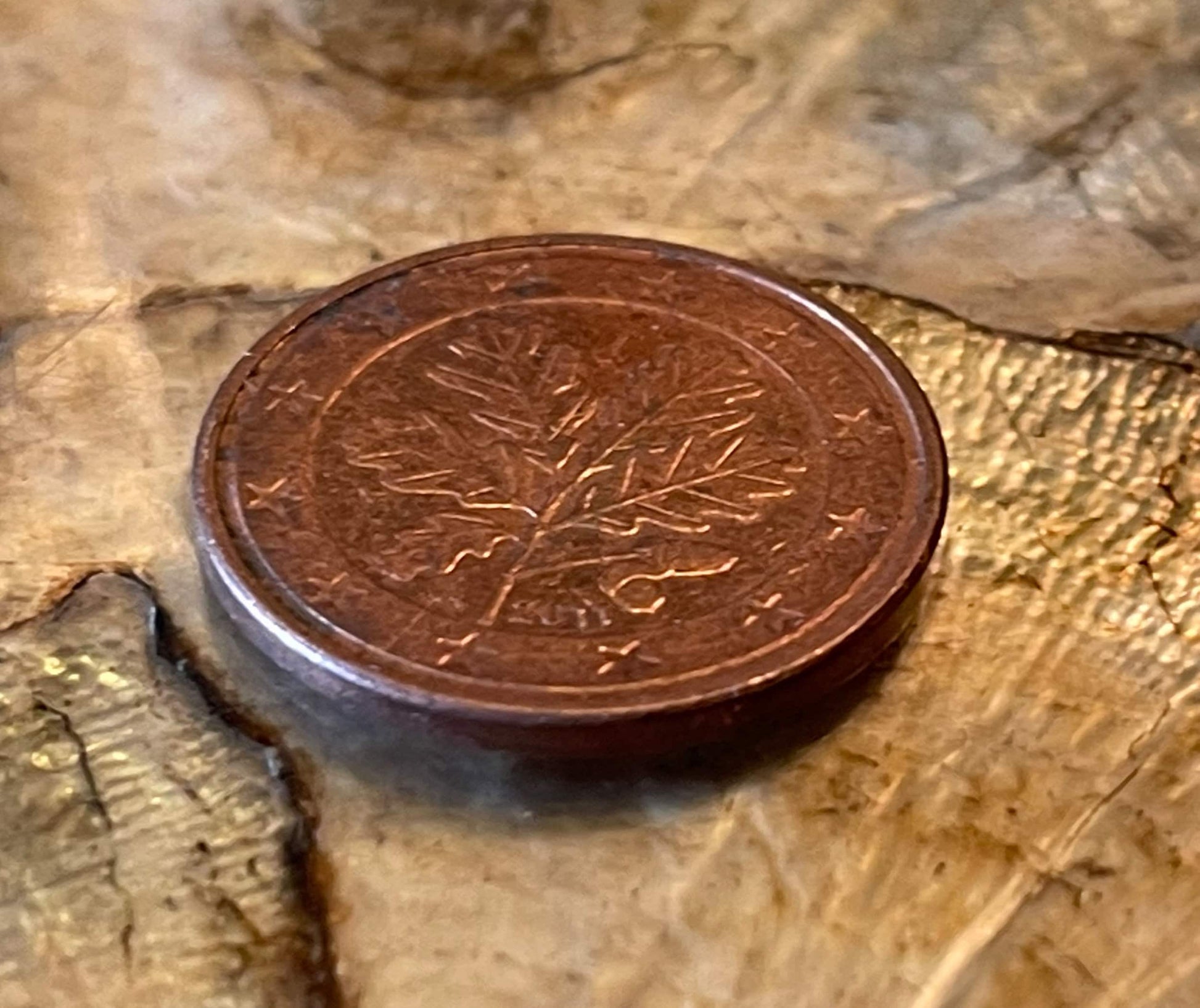 Oak Twig German Authentic Coin Money 5 Euro Cents for Jewelry and Craft Making