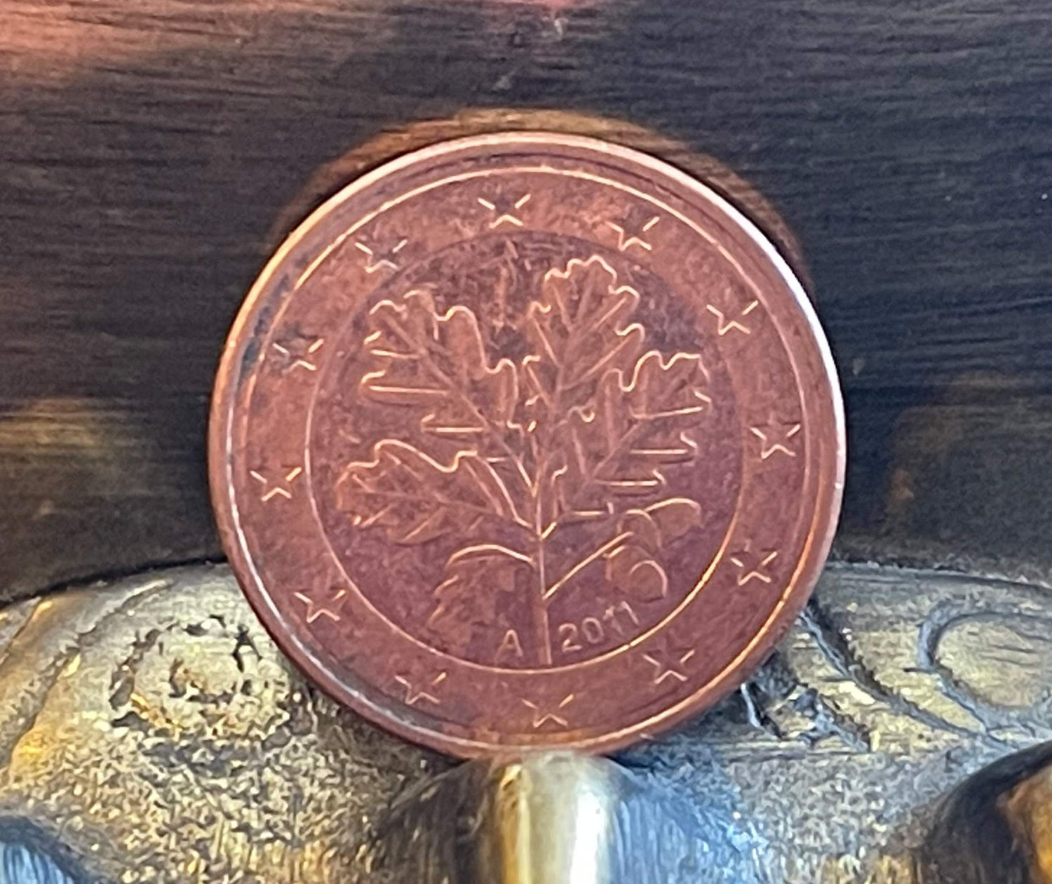 Oak Twig German Authentic Coin Money 5 Euro Cents for Jewelry and Craft Making