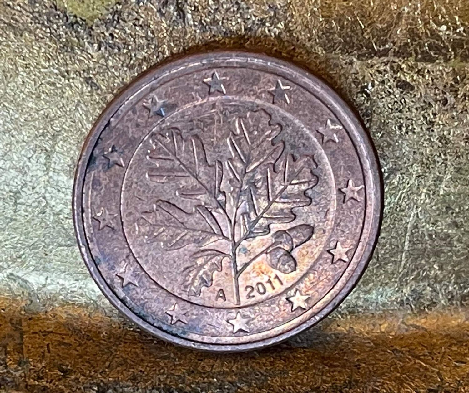 Oak Twig German Authentic Coin Money 5 Euro Cents for Jewelry and Craft Making