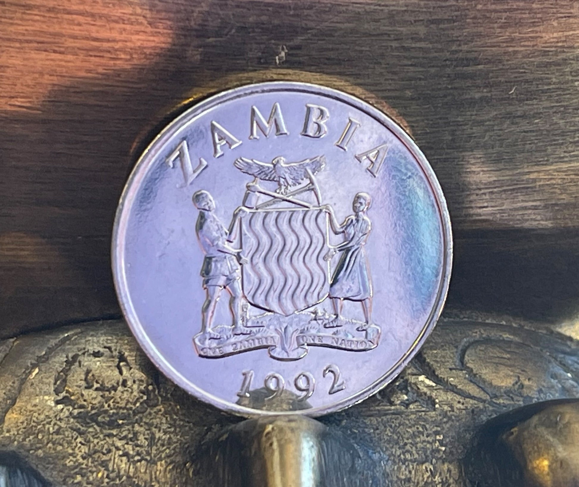Antelope "Kafue Lechwe" 50 Ngwee Zambia Authentic Coin Money for Jewelry and Craft Making
