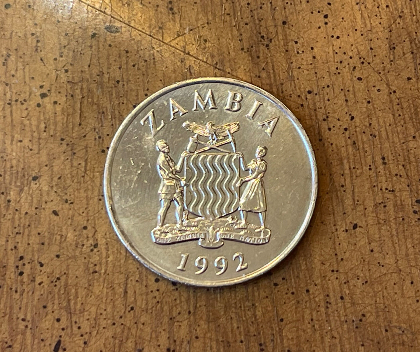 Antelope "Kafue Lechwe" 50 Ngwee Zambia Authentic Coin Money for Jewelry and Craft Making