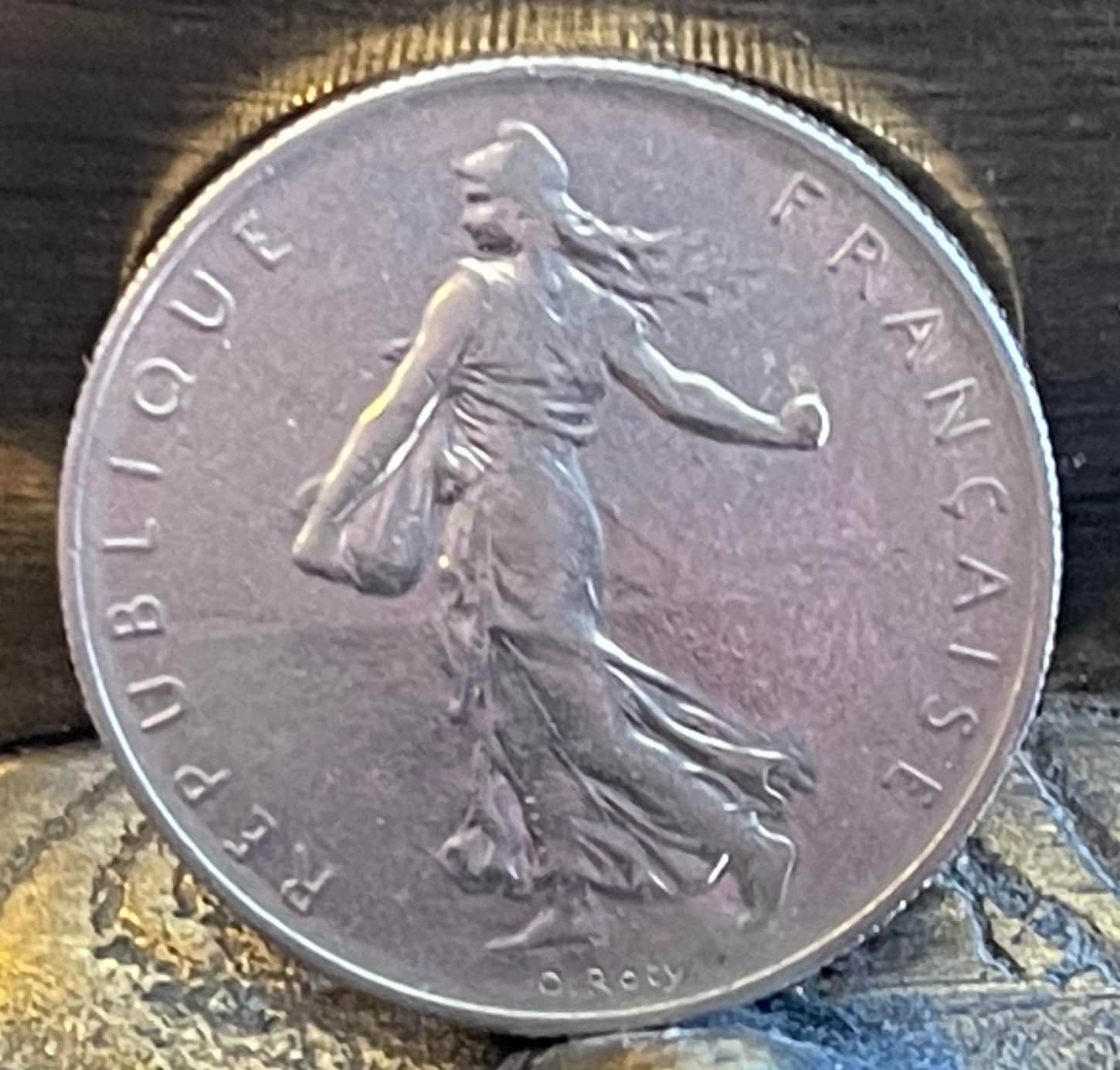 Marianne the Sower 1 Franc Authentic France Coin Money for Jewelry and Craft Making (La Semeuse)