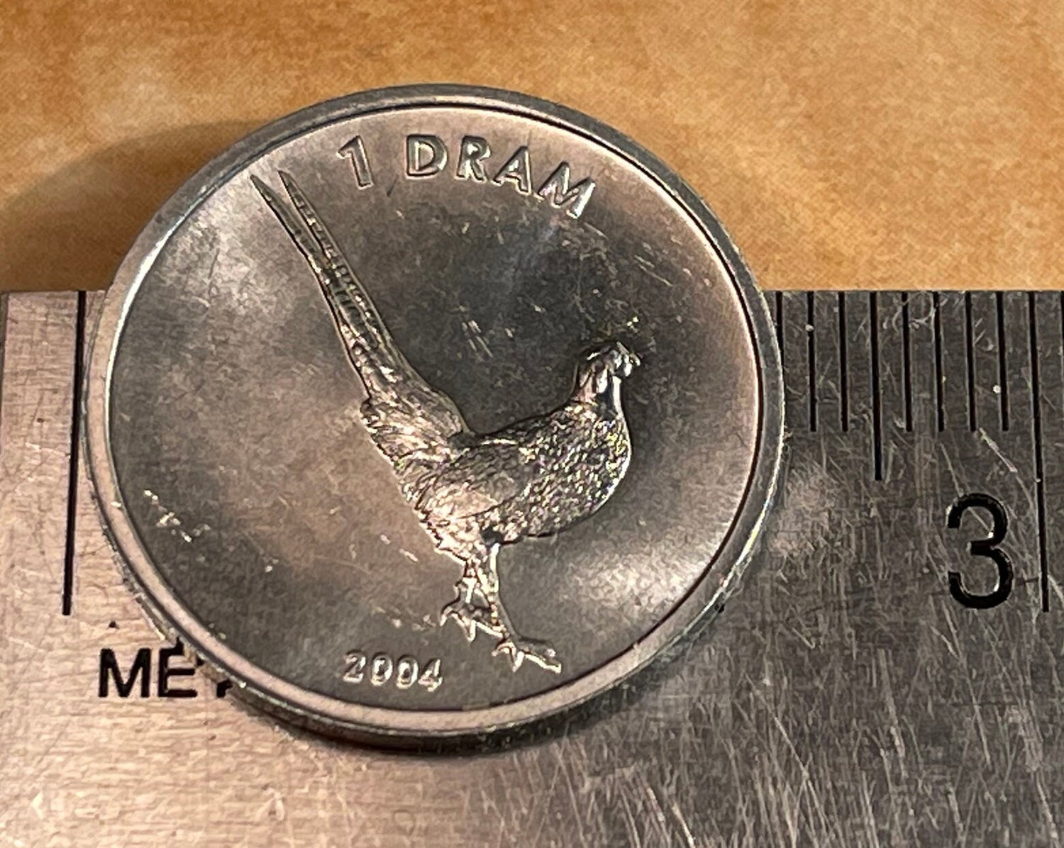 Pheasant Nagorno-Karabakh Authentic Coin Money Dram for Jewelry and Craft Making