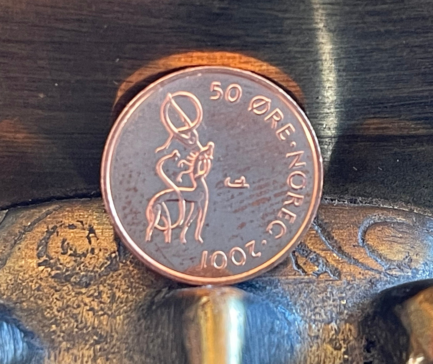 Nidhogg Dragon & Crown Norwegian Authentic Coin Money Øre for Jewelry and Craft Making