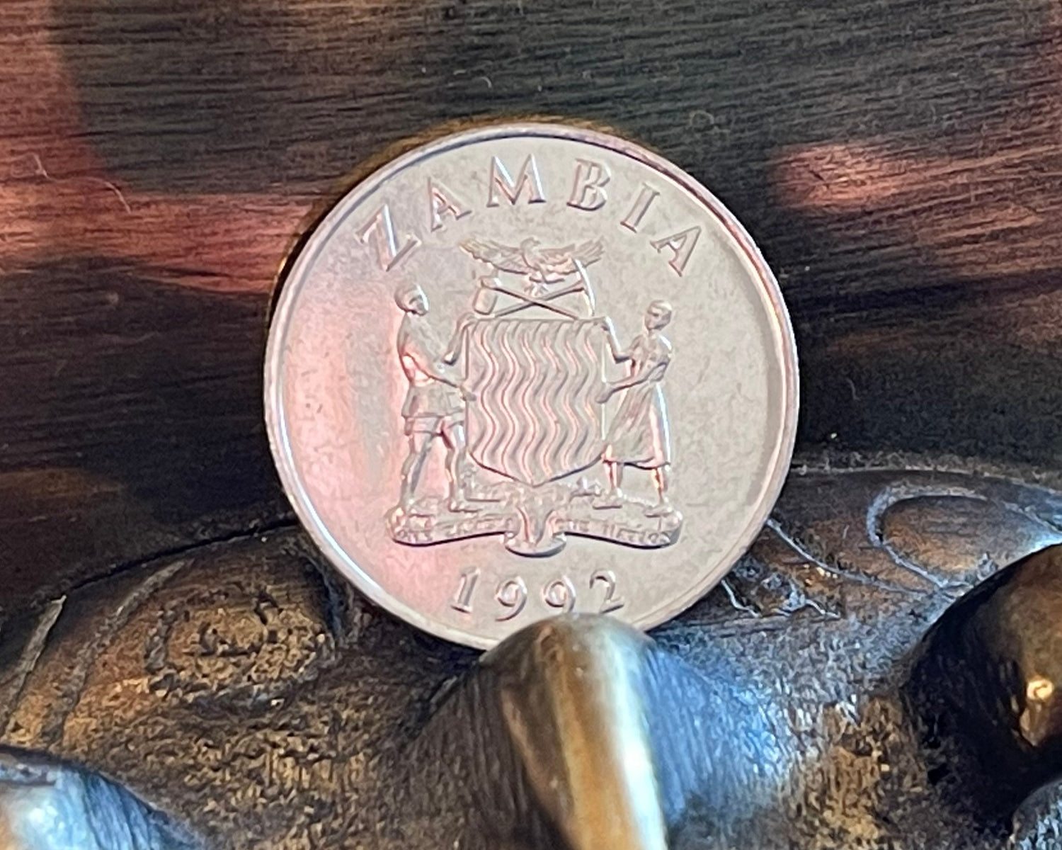 Hornbill 25 Ngwee Zambia Authentic Coin Money for Jewelry and Craft Making
