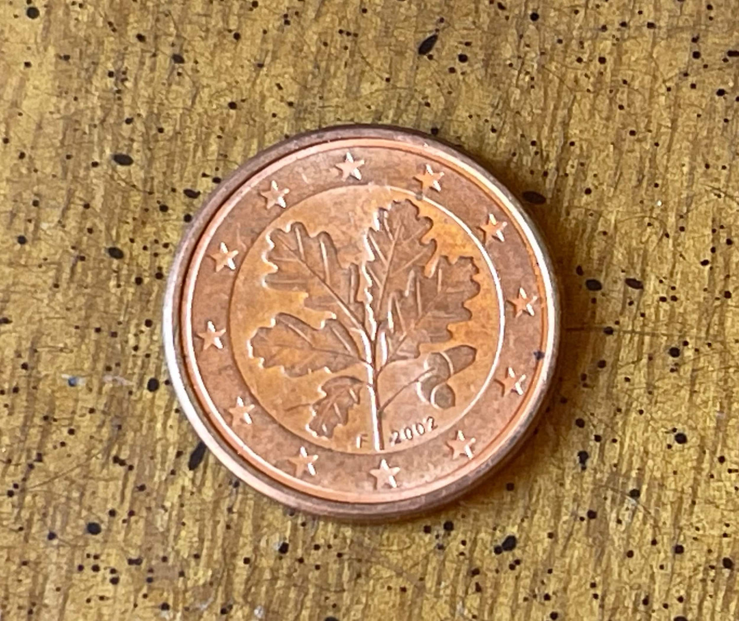 Oak Twig 1 Euro Cent German Authentic Coin Money for Jewelry and Craft Making