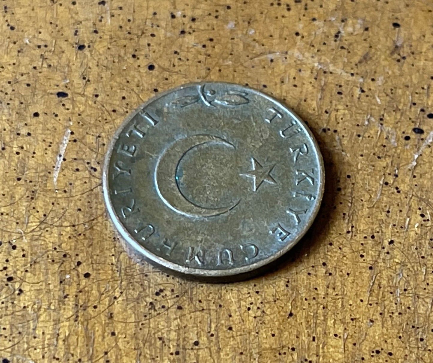 Star and Crescent Islamic Symbol Turkey 5 Kurus Oak Branch Authentic Coin Money for Jewelry and Craft Making
