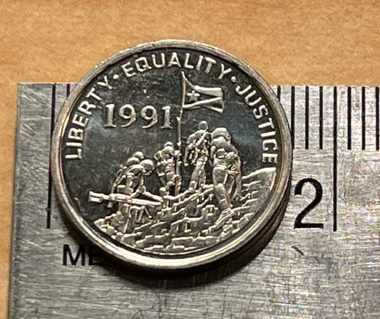 Liberty Equality Justice & Gazelle Penny Eritrea Authentic Coin Money for Jewelry and Craft Making