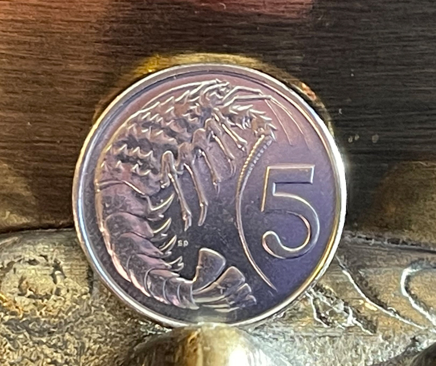 Crayfish Cayman Islands Authentic Coin Money Cent for Jewelry and Craft Making