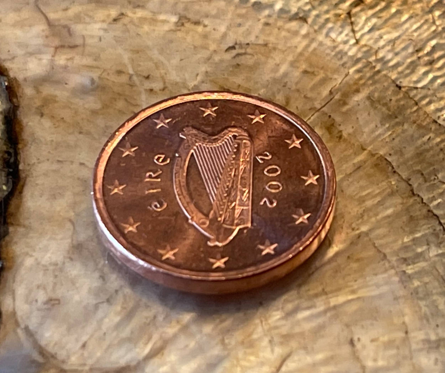 Irish Harp 1 Euro Cent Ireland Authentic Coin Money for Jewelry and Craft Making