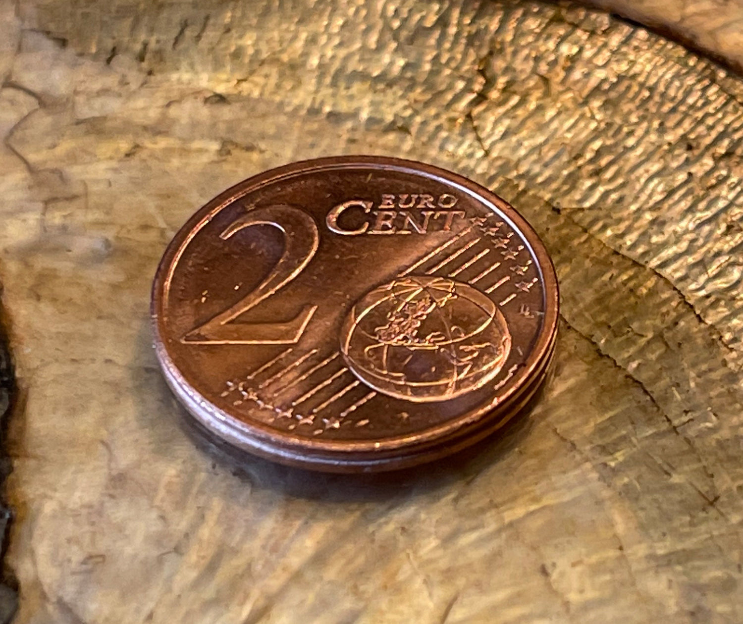 Irish Harp 2 Euro Cents Ireland Authentic Coin Money for Jewelry and Craft Making