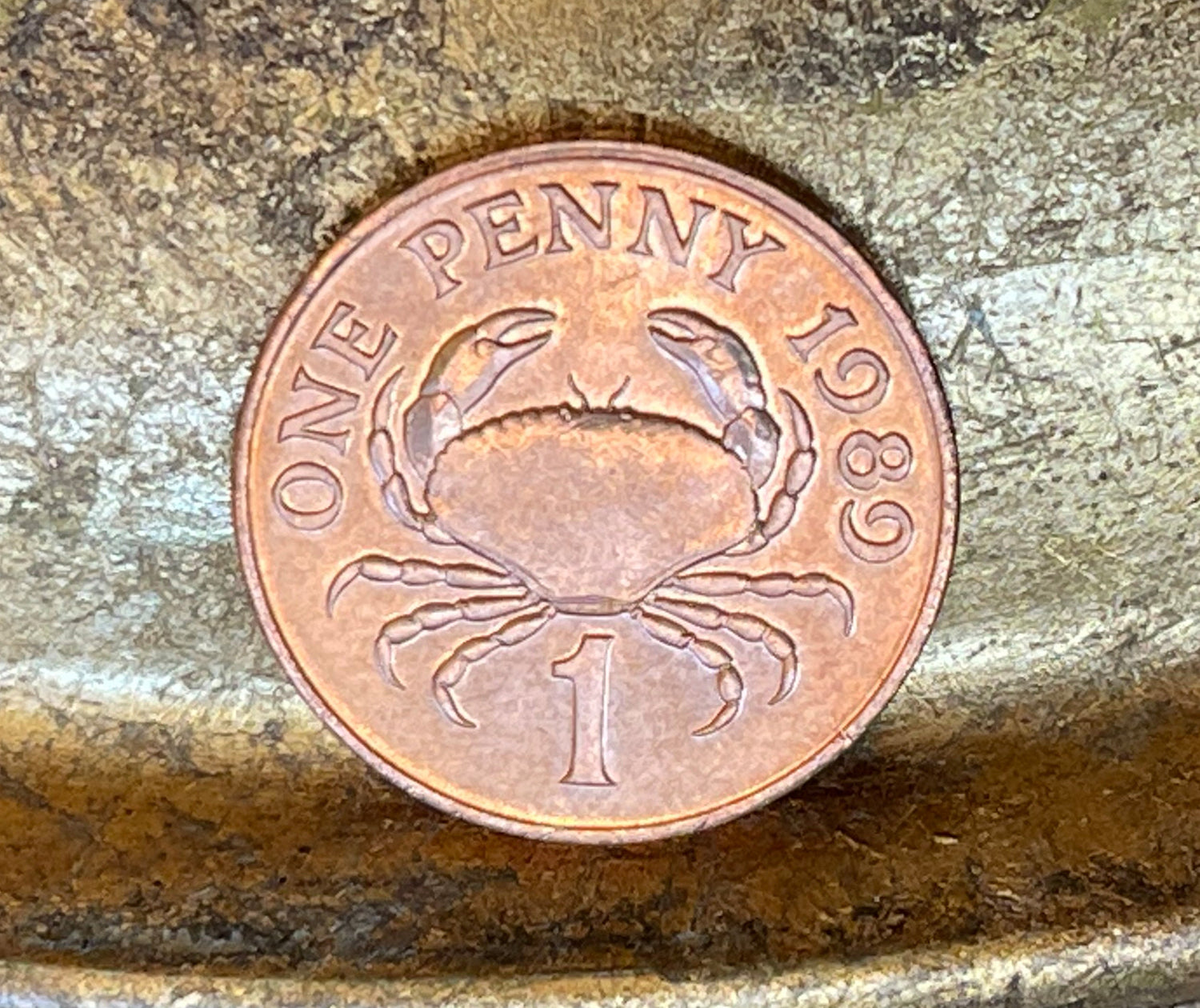 Crab Guernsey Islands Authentic Penny for Jewelry and Craft Making