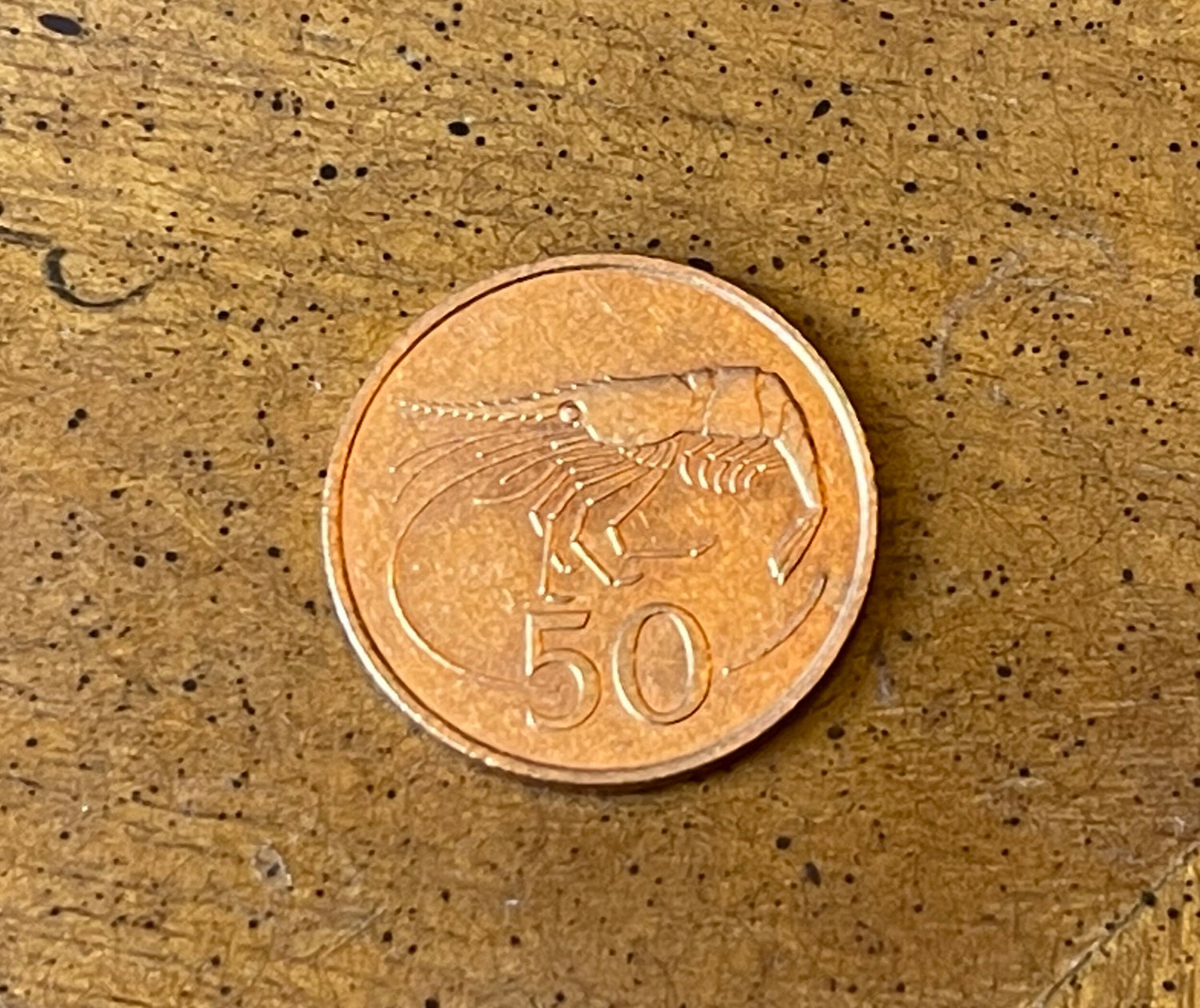 Dragon & Shrimp Icelandic Authentic Coin Money 50 Aurar for Jewelry and Craft Making