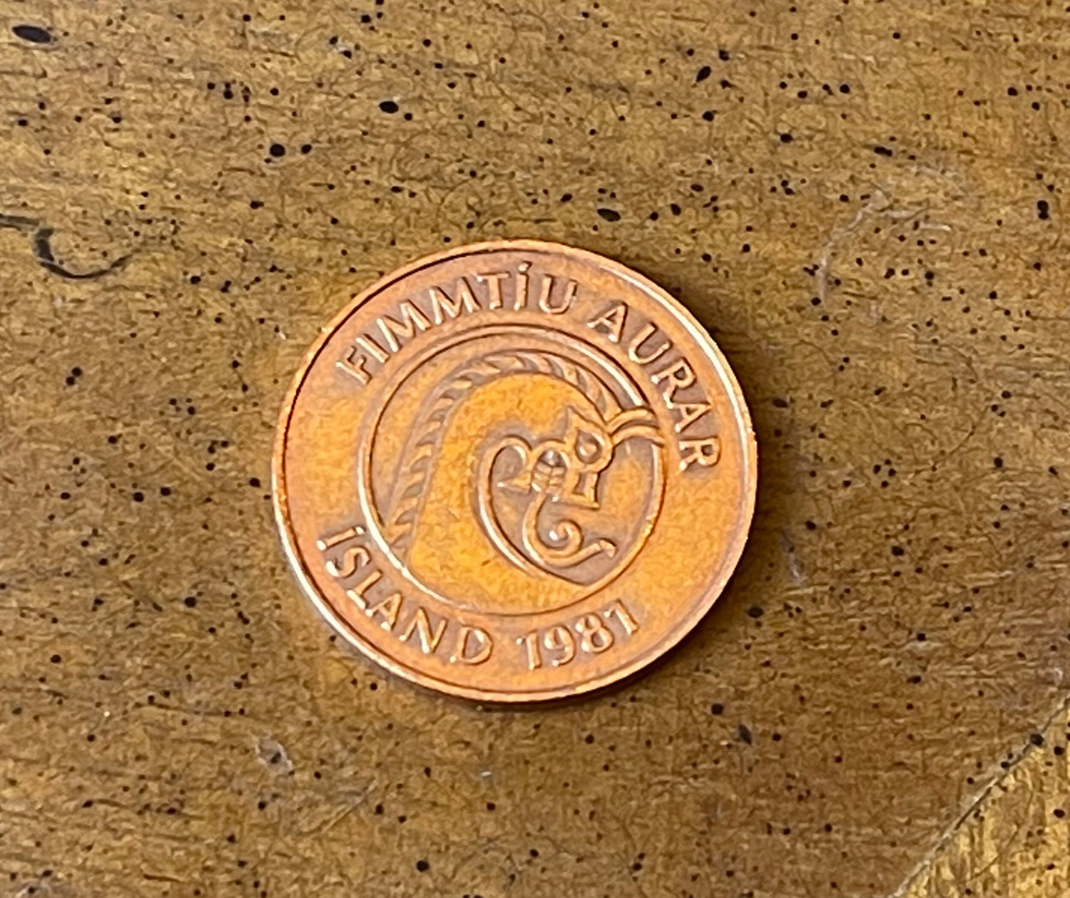 Dragon & Shrimp Icelandic Authentic Coin Money 50 Aurar for Jewelry and Craft Making