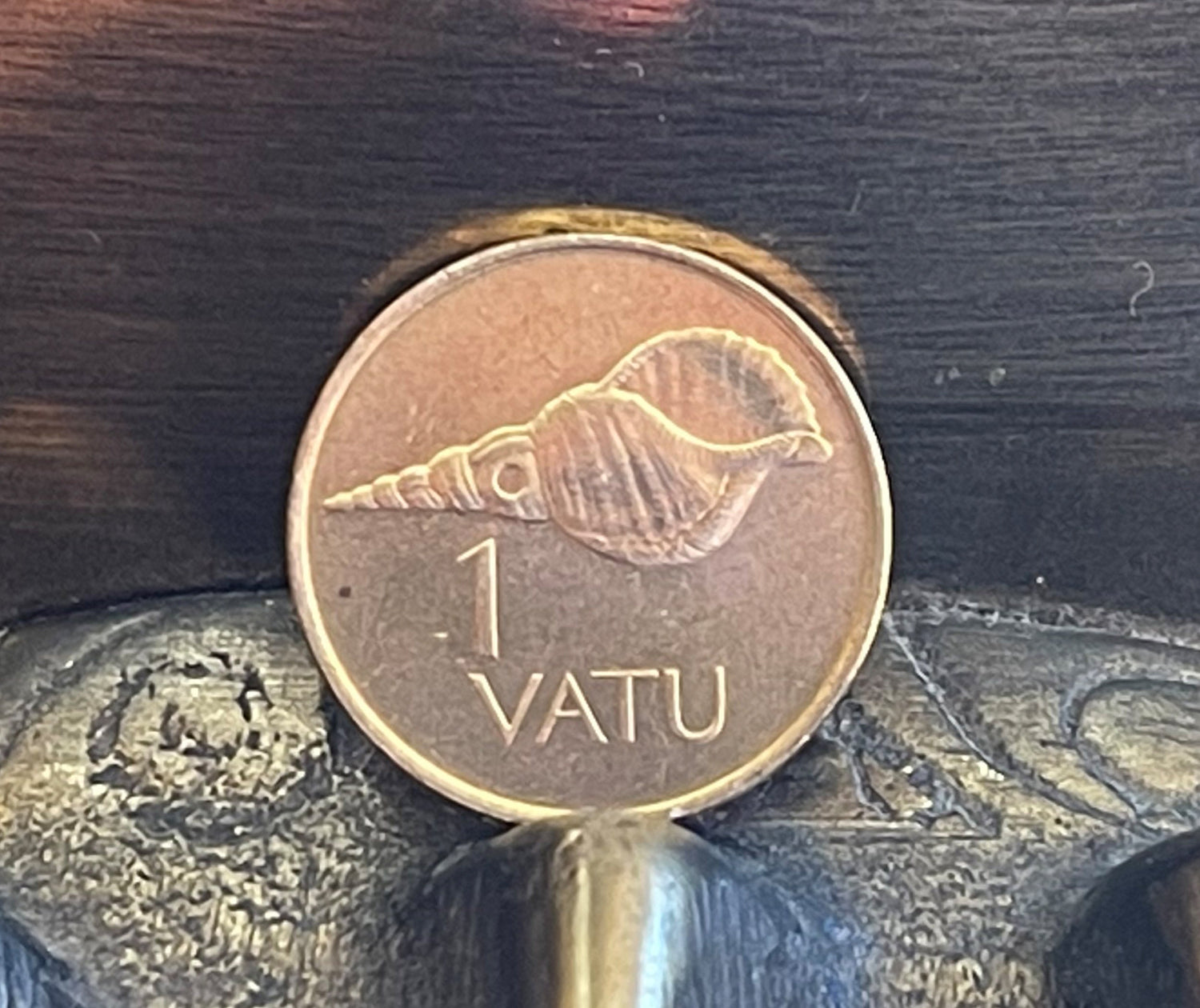 Triton Shell Trumpet 1 Vatu Vanuatu Authentic Coin Money for Jewelry and Craft Making (Horagai) (Sangu) (Pūtātara)