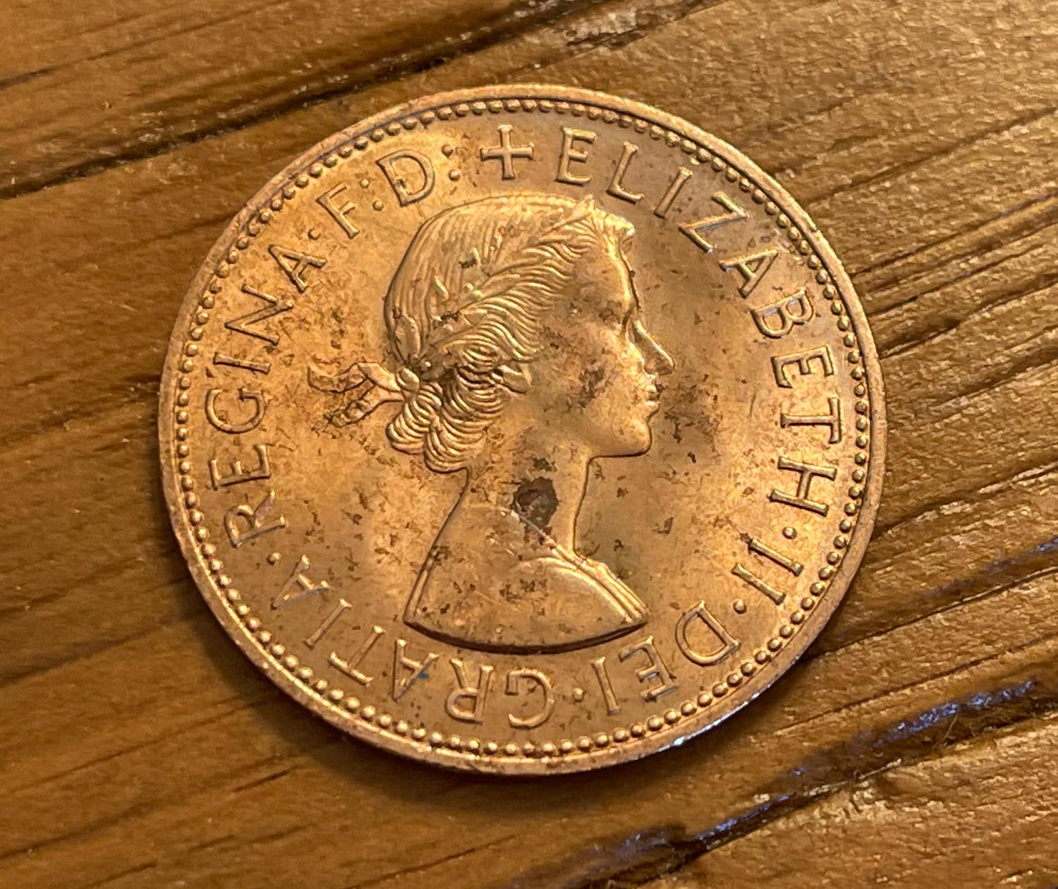 Queen Elizabeth II & Britannia Great Britain 1 Penny Authentic Coin Money for Jewelry and Craft Making