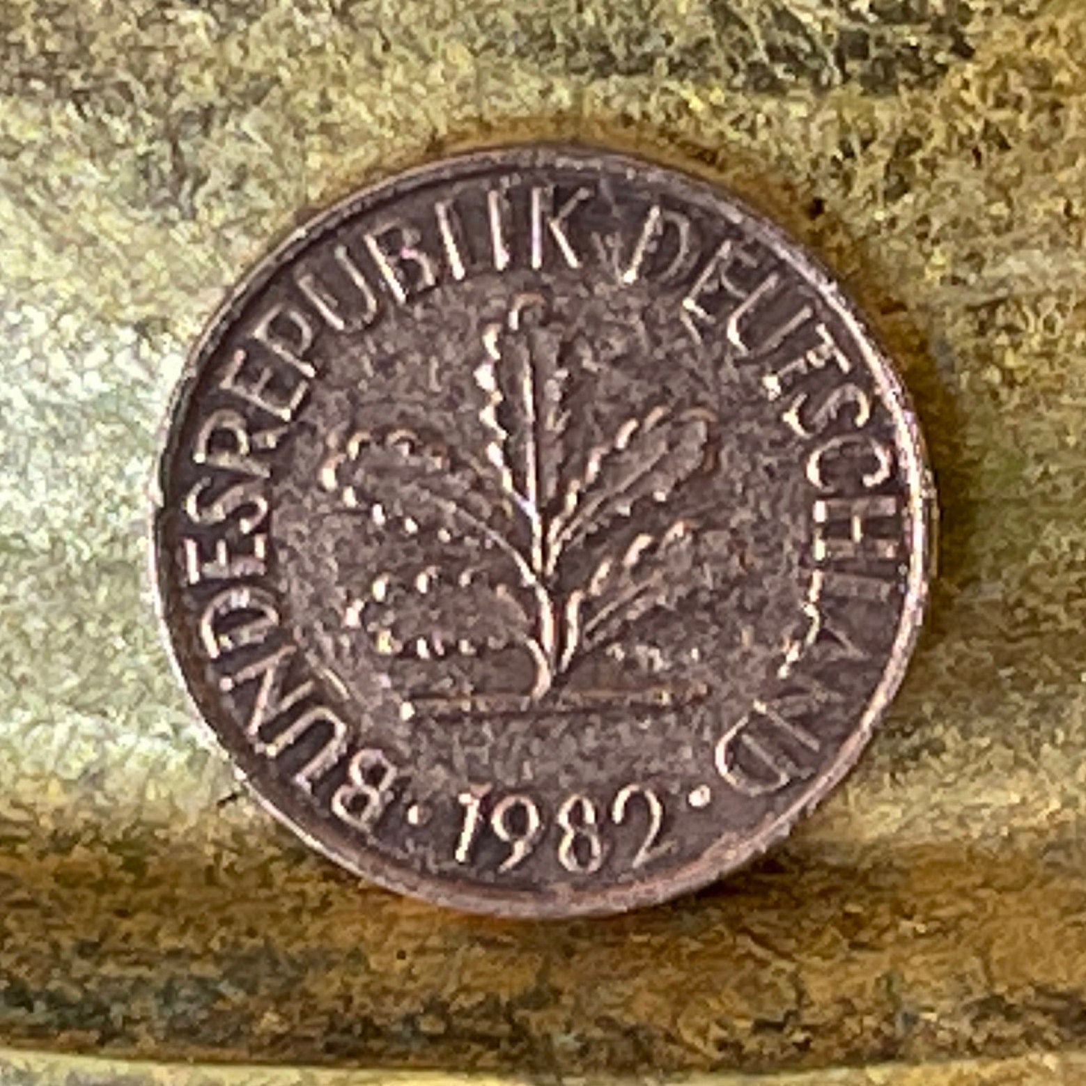 Oak Seedling 2 Pfennig German Authentic Coin Money for Jewelry and Craft Making