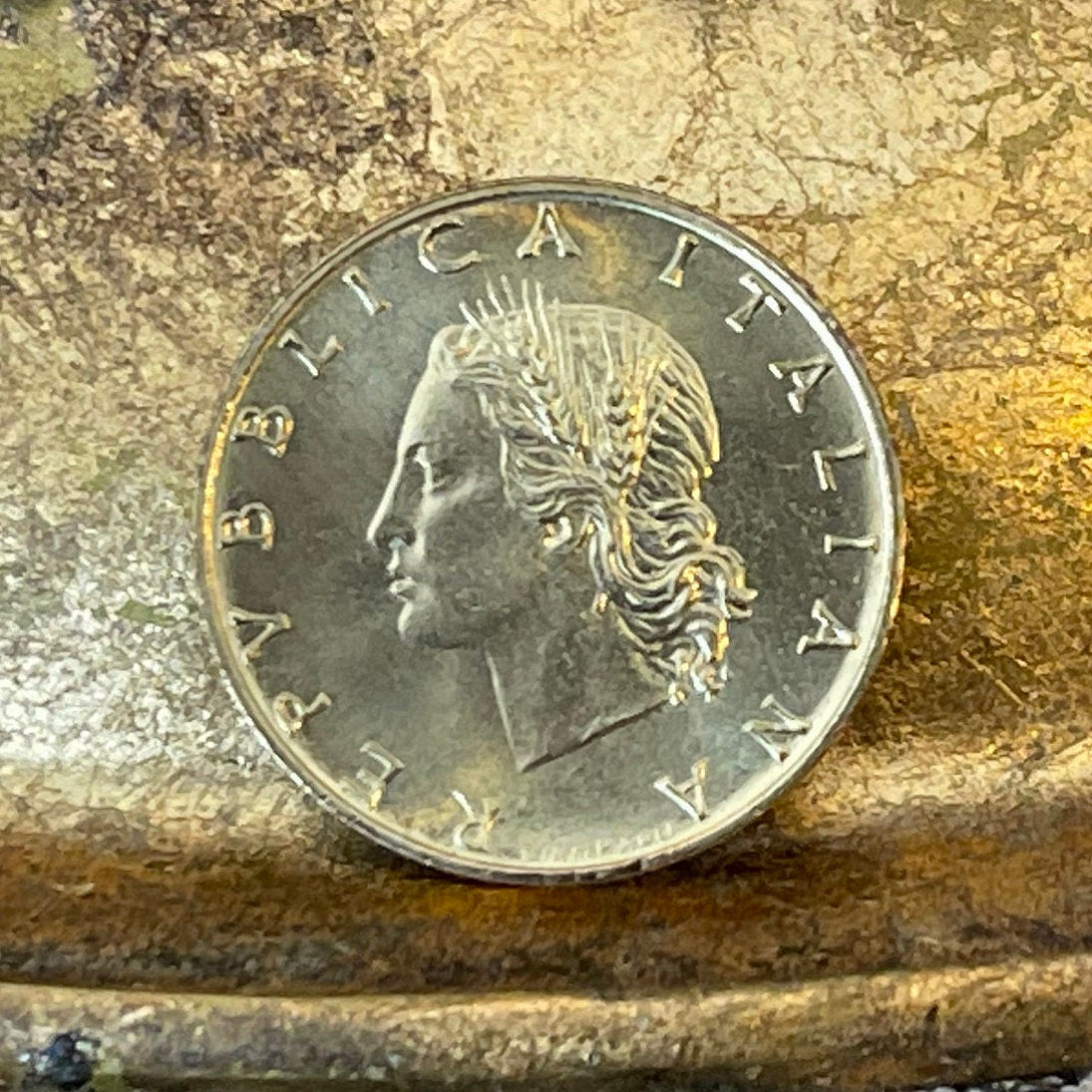 Oak Branch Italy 20 Lire Authentic Coin Money for Jewelry and Craft Making