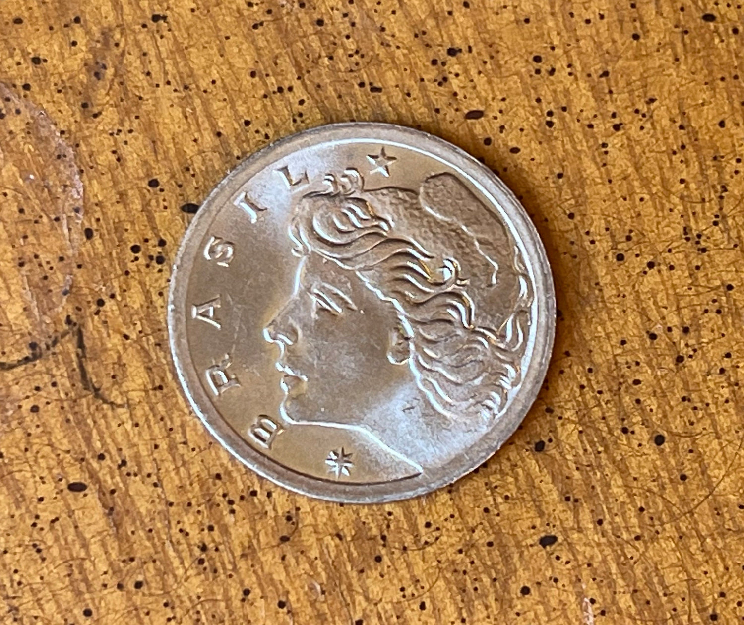 Effigy of Republic Brazil Authentic Coin Money 2 Centavos for Jewelry and Craft Making