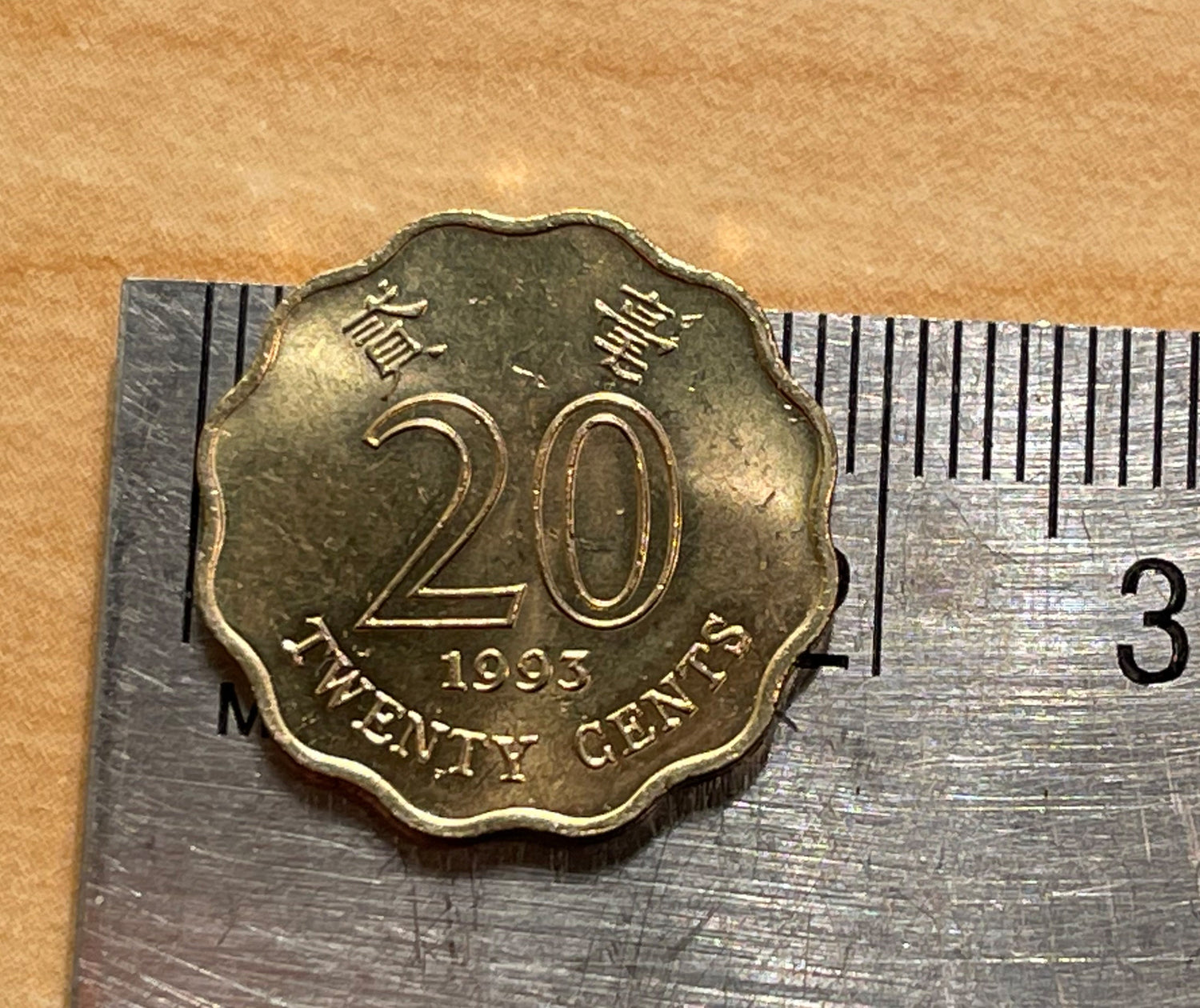 Bauhinia Orchid 20 Cent Hong Kong Authentic Coin Money for Jewelry and Craft Making