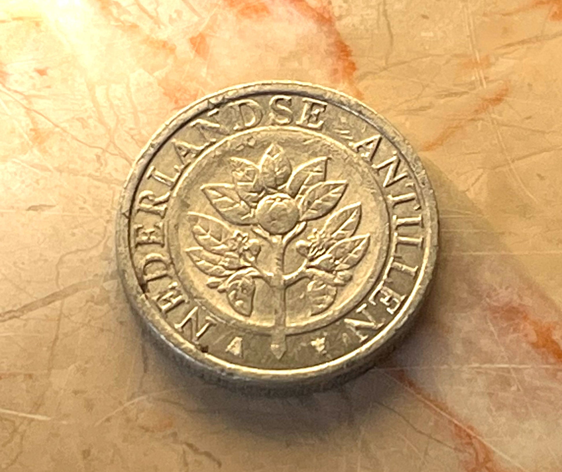 Curaçao Orange 5 Cents Netherlands Antilles Authentic Coin Money for Jewelry and Craft Making (Curaçao Liqueur) (Triple Sec) (Witbier)