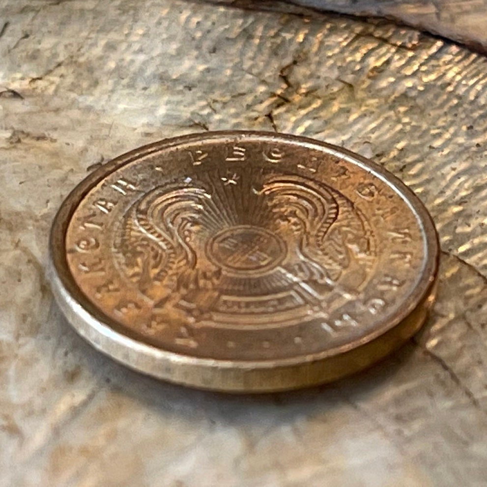 Pegasus Winged Horses Tulpar 2 Tyin Kazakhstan Authentic Coin Money for Jewelry and Craft Making