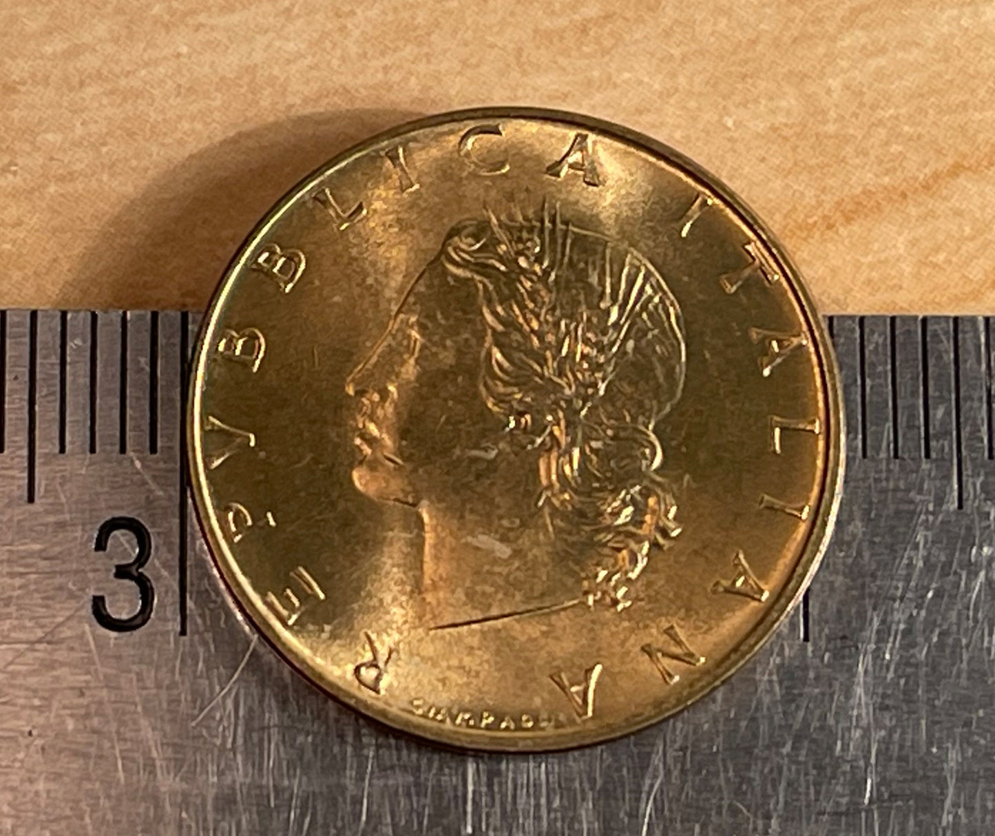 Oak Branch Italy 20 Lire Authentic Coin Money for Jewelry and Craft Making