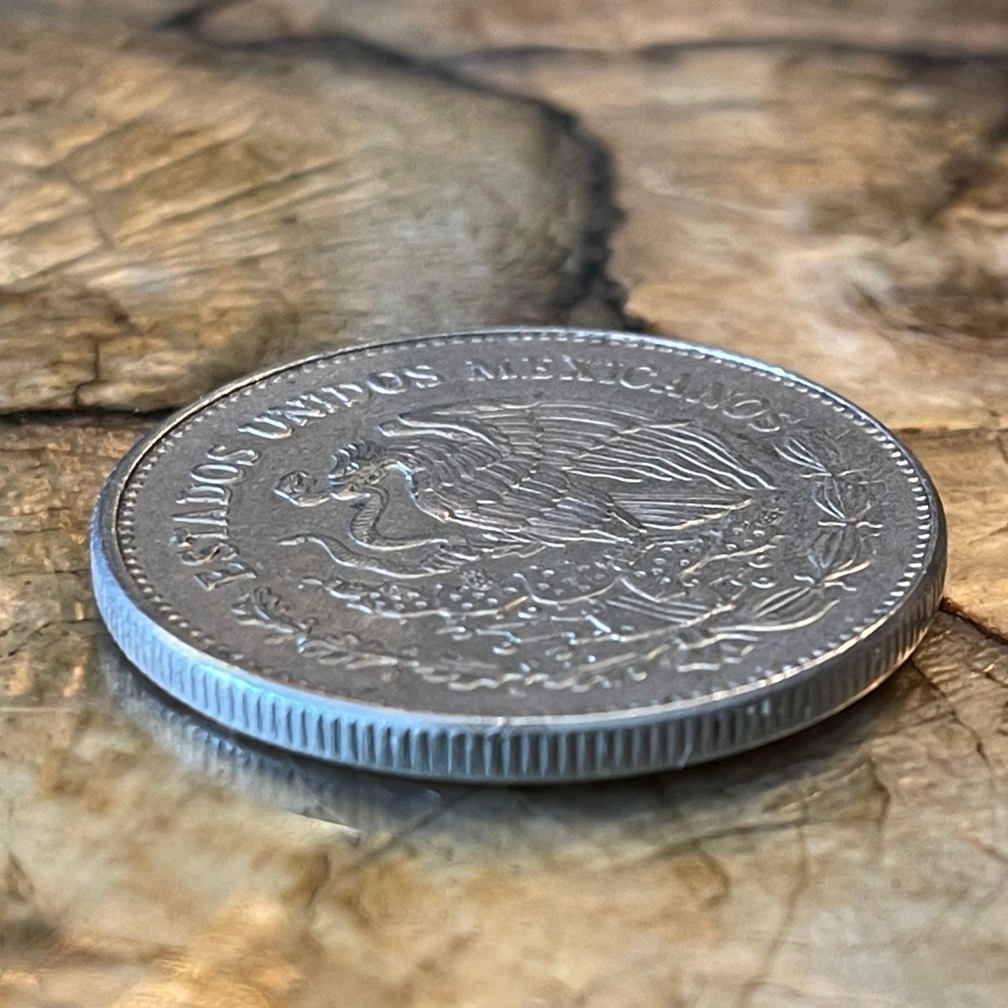 Moon Goddess & Eagle w/Snake 50 Pesos Mexico Authentic Large Coin Money for Jewelry and Craft Making