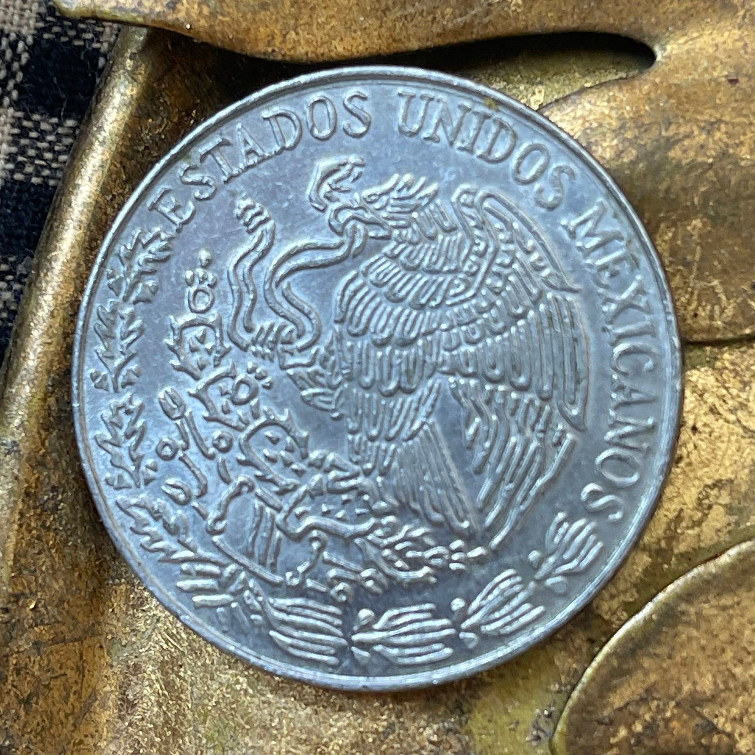 Vicente Guerrero & Eagle w/Snake 5 Pesos Mexico Authentic Coin Money for Jewelry and Craft Making