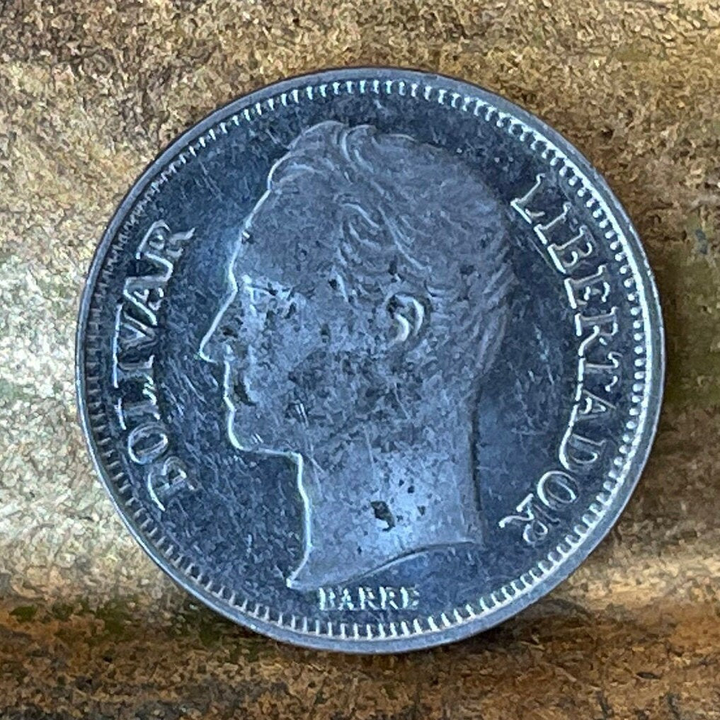 Simon Bolivar 50 Centimos Venezuela Authentic Coin Money for Jewelry and Craft Making