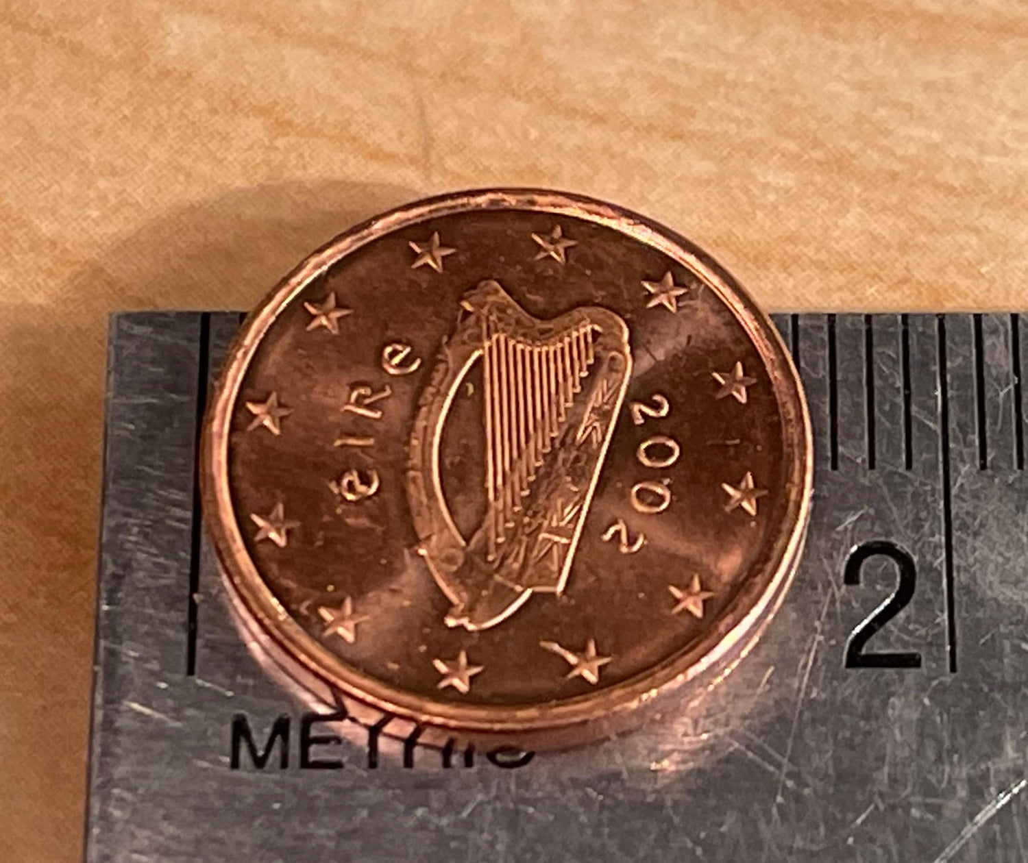 Irish Harp 1 Euro Cent Ireland Authentic Coin Money for Jewelry and Craft Making