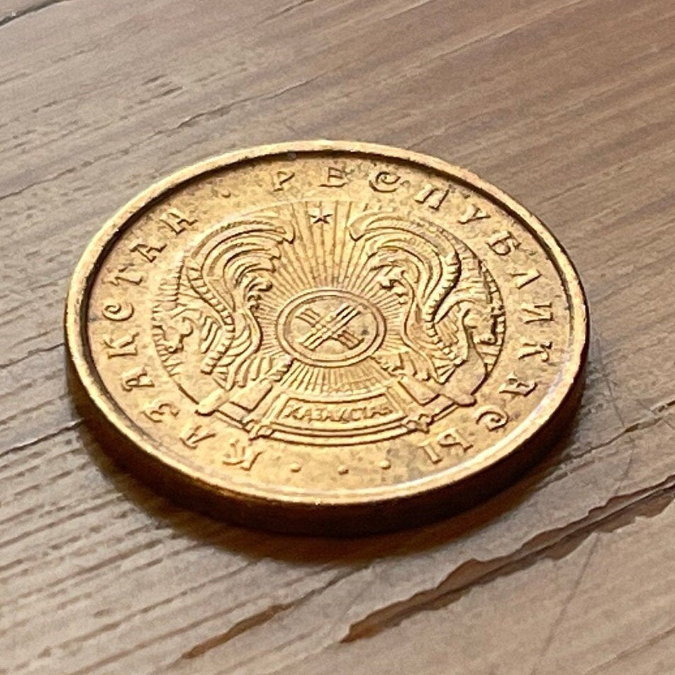 Pegasus Winged Horses Tulpar 2 Tyin Kazakhstan Authentic Coin Money for Jewelry and Craft Making