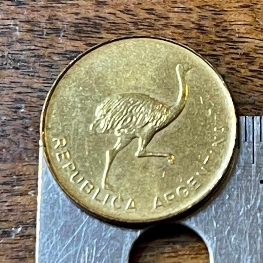 Greater Rhea Argentina 1 Centavo Authentic Coin Money for Jewelry and Craft Making 1987