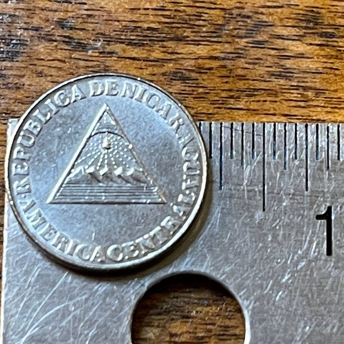 Turquoise-browed Motmot Nicaragua 5 Centavos Authentic Coin Money for Jewelry and Craft Making