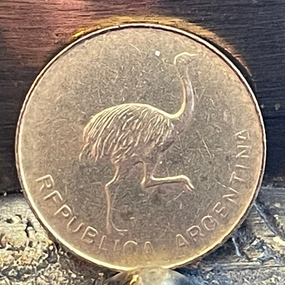 Greater Rhea Argentina 1 Centavo Authentic Coin Money for Jewelry and Craft Making 1987