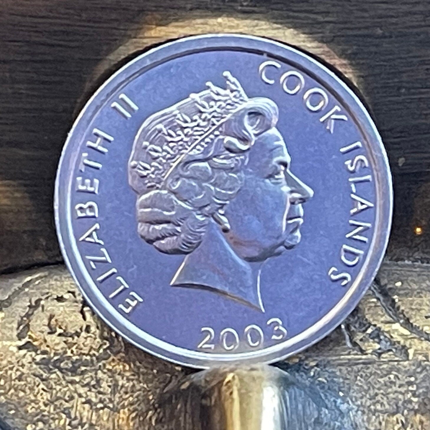 Border Collie Cook Islands 1 Cent Authentic Coin Money for Jewelry and Craft Making