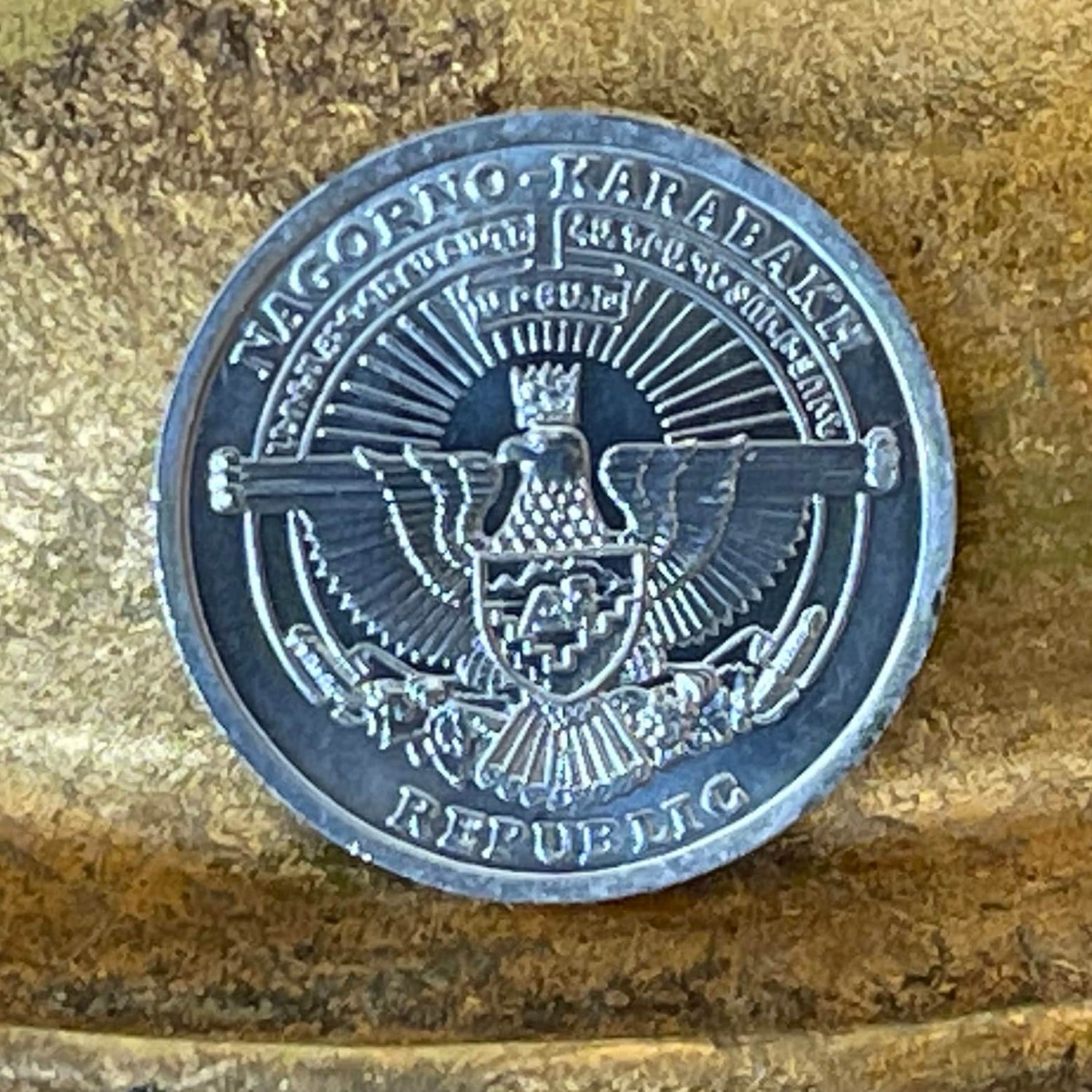 Cheetah w/ Cub Nagorno-Karabakh 1 Dram Authentic Coin for Jewelry and Craft Making