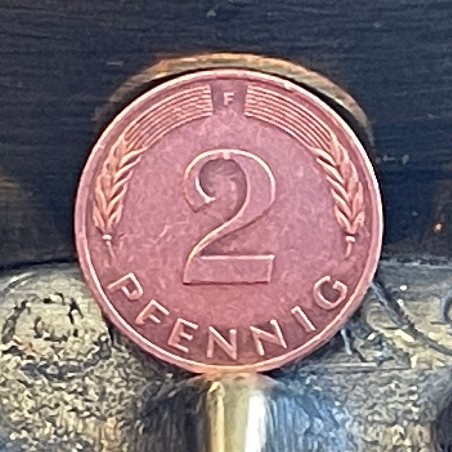 Oak Seedling 2 Pfennig German Authentic Coin Money for Jewelry and Craft Making