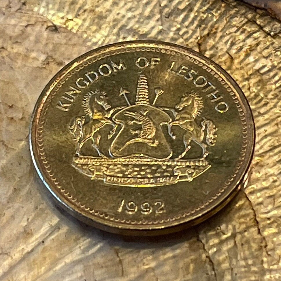 Bull Lesotho 2 Lisente Authentic Coin Money for Jewelry and Craft Making