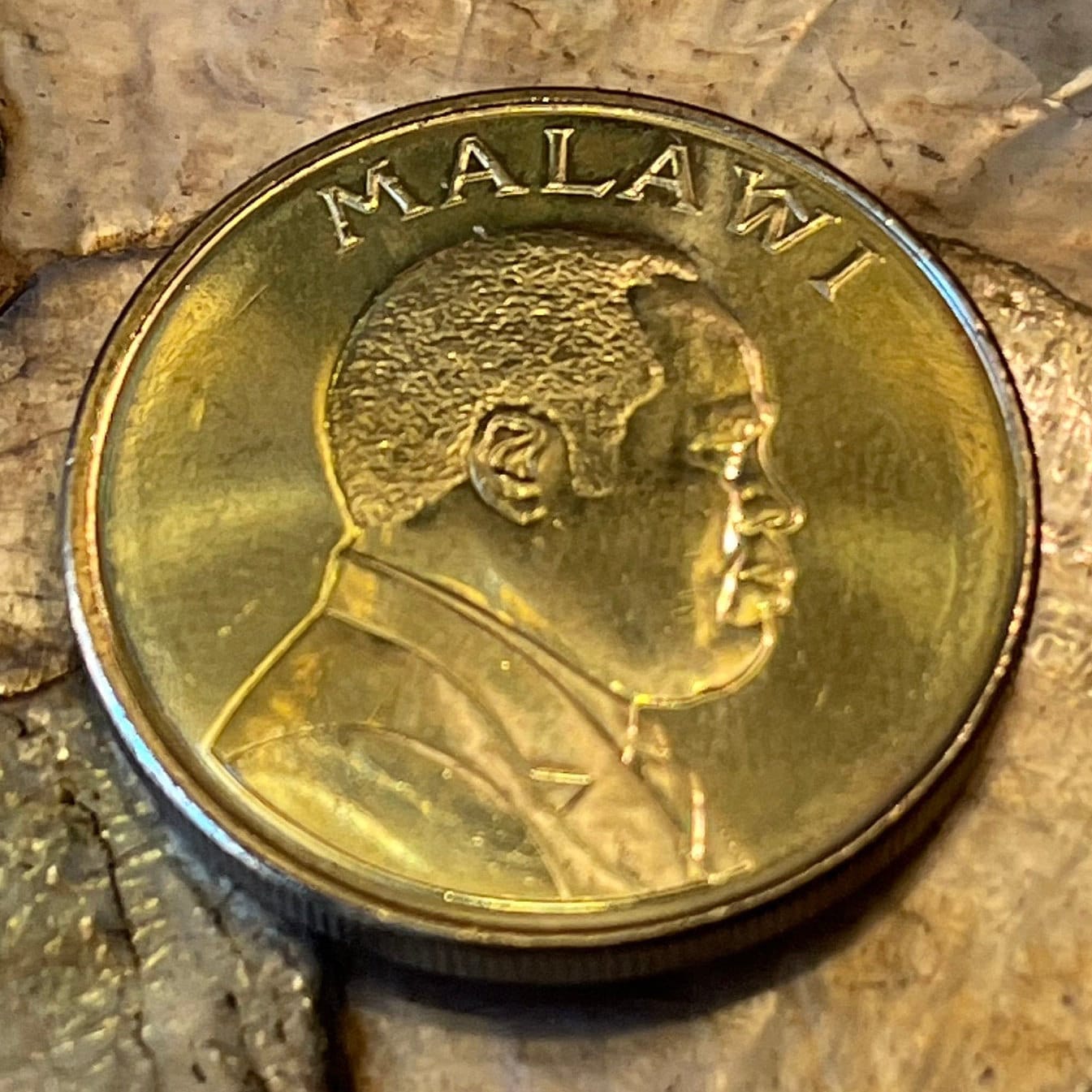 Bakili Muluzi & Eagle 1 Kwacha Malawi Authentic Coin Money for Jewelry and Craft Making