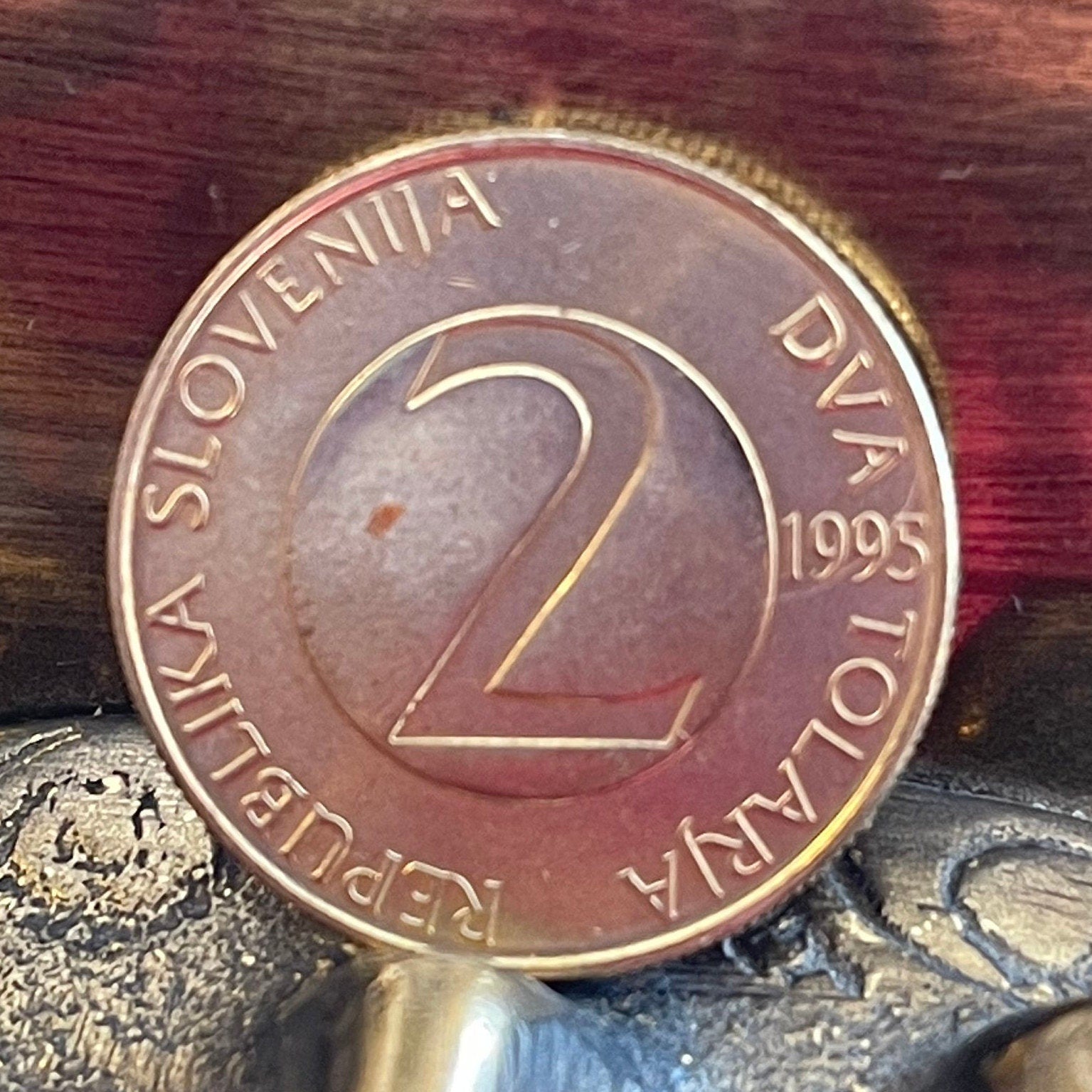 Barn Swallow Slovenia 2 Tolarja Authentic Coin Money for Jewelry and Craft Making