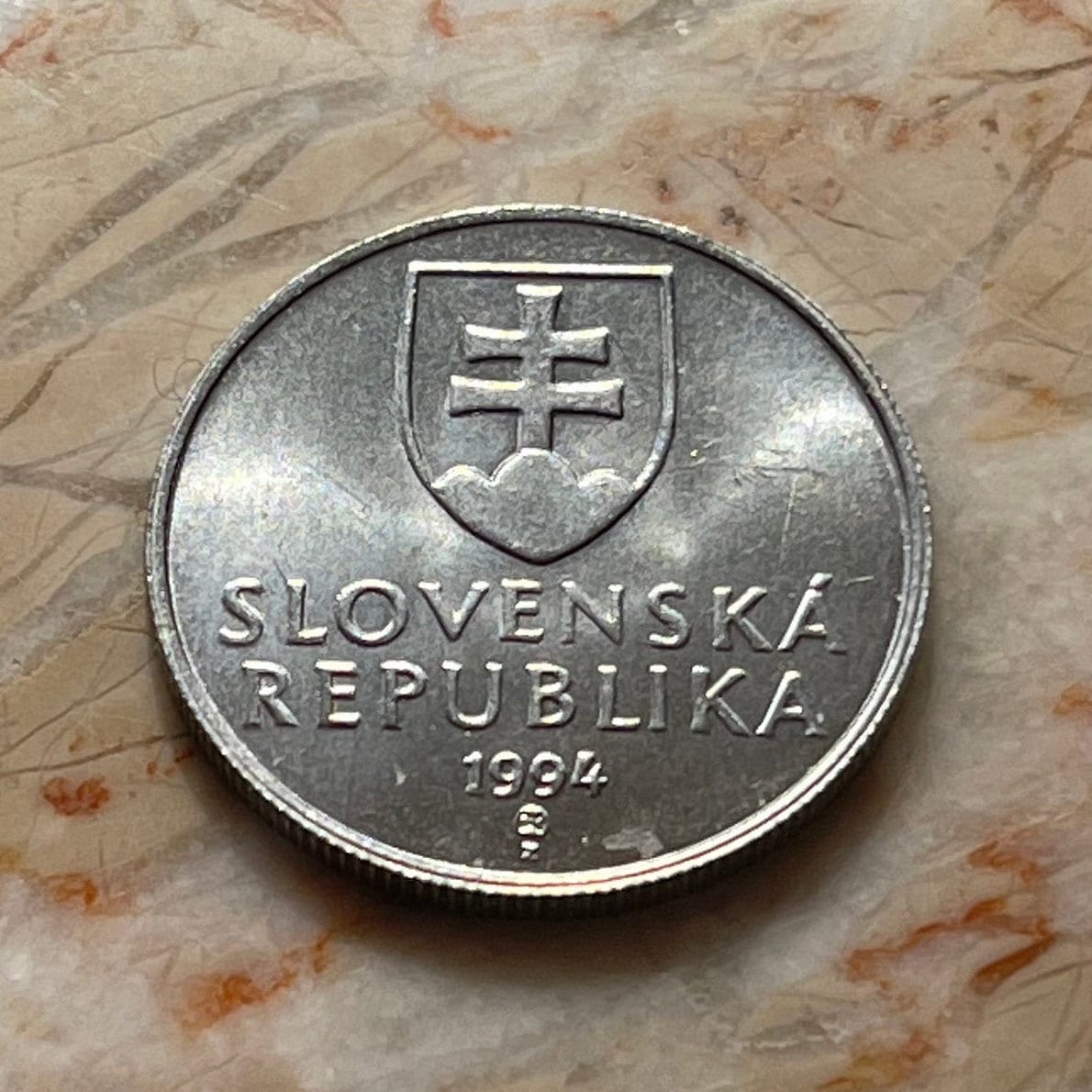 Krivan Mountain Slovak Republic 20 Halierov Authentic Coin Money for Jewelry and Craft Making (Hiking, Mountaineering)